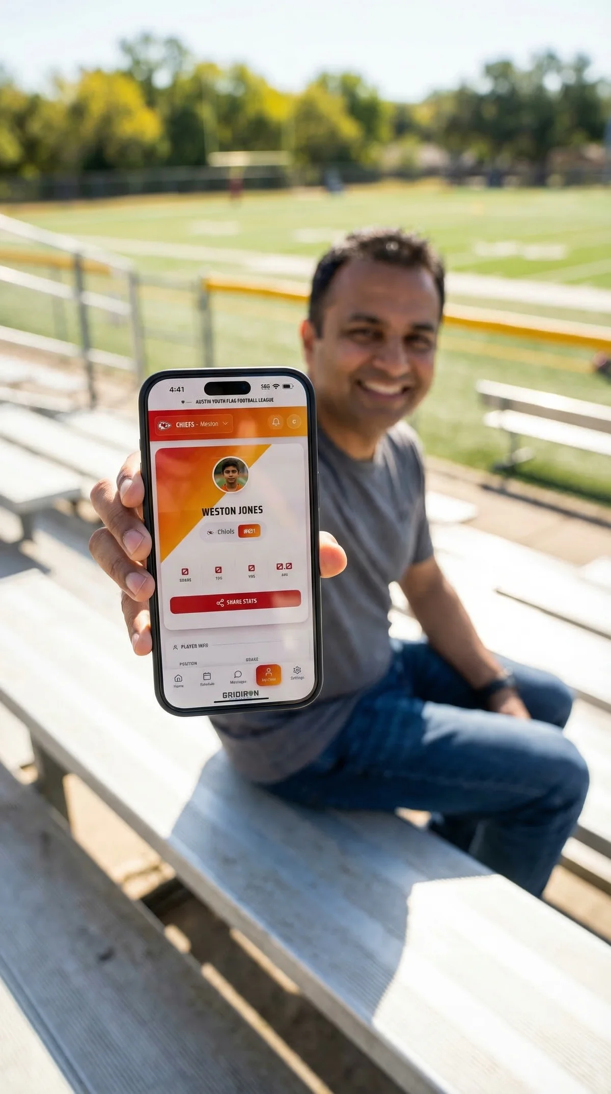 Parent showing player stats